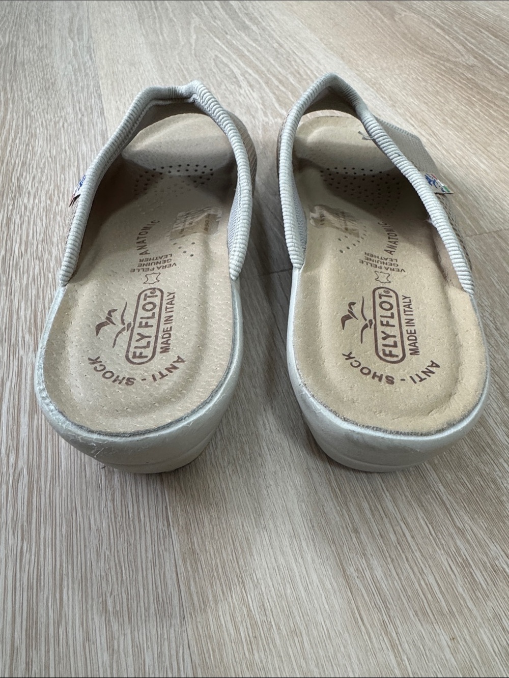 Women's Beige Mesh Open-Toe Comfort Slides - Picture 3 of 6